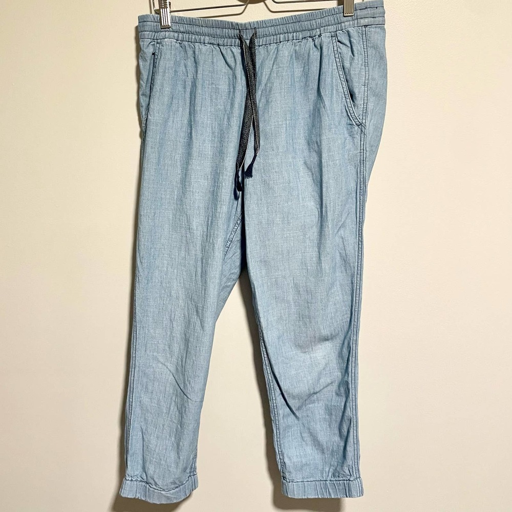 J. Crew Factory Light Blue Drawstring Track Pants - Picture 2 of 9